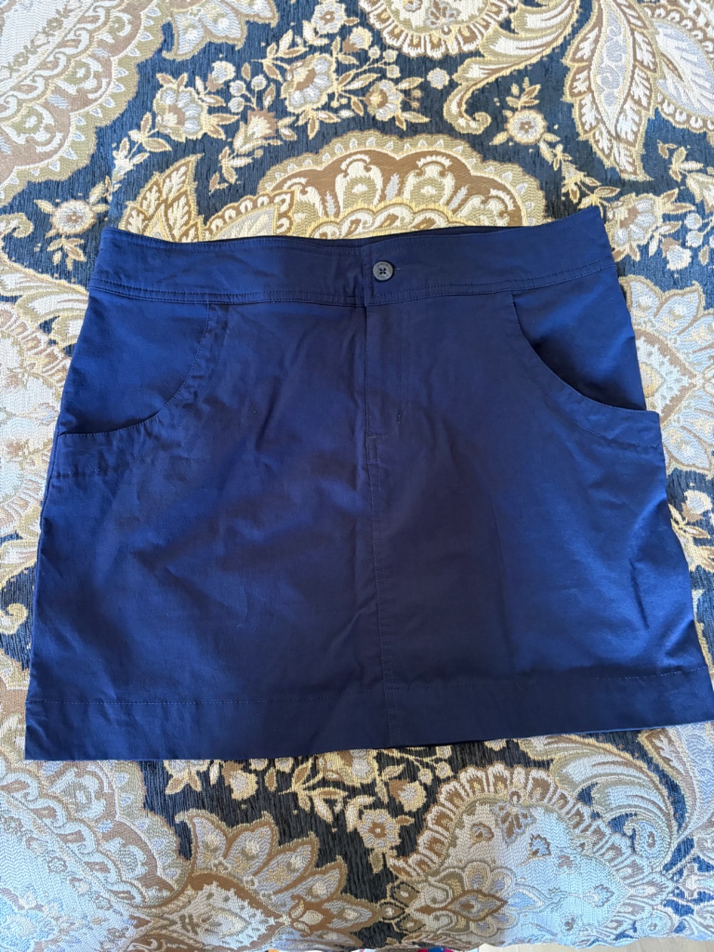 Navy Blue Casual Skort